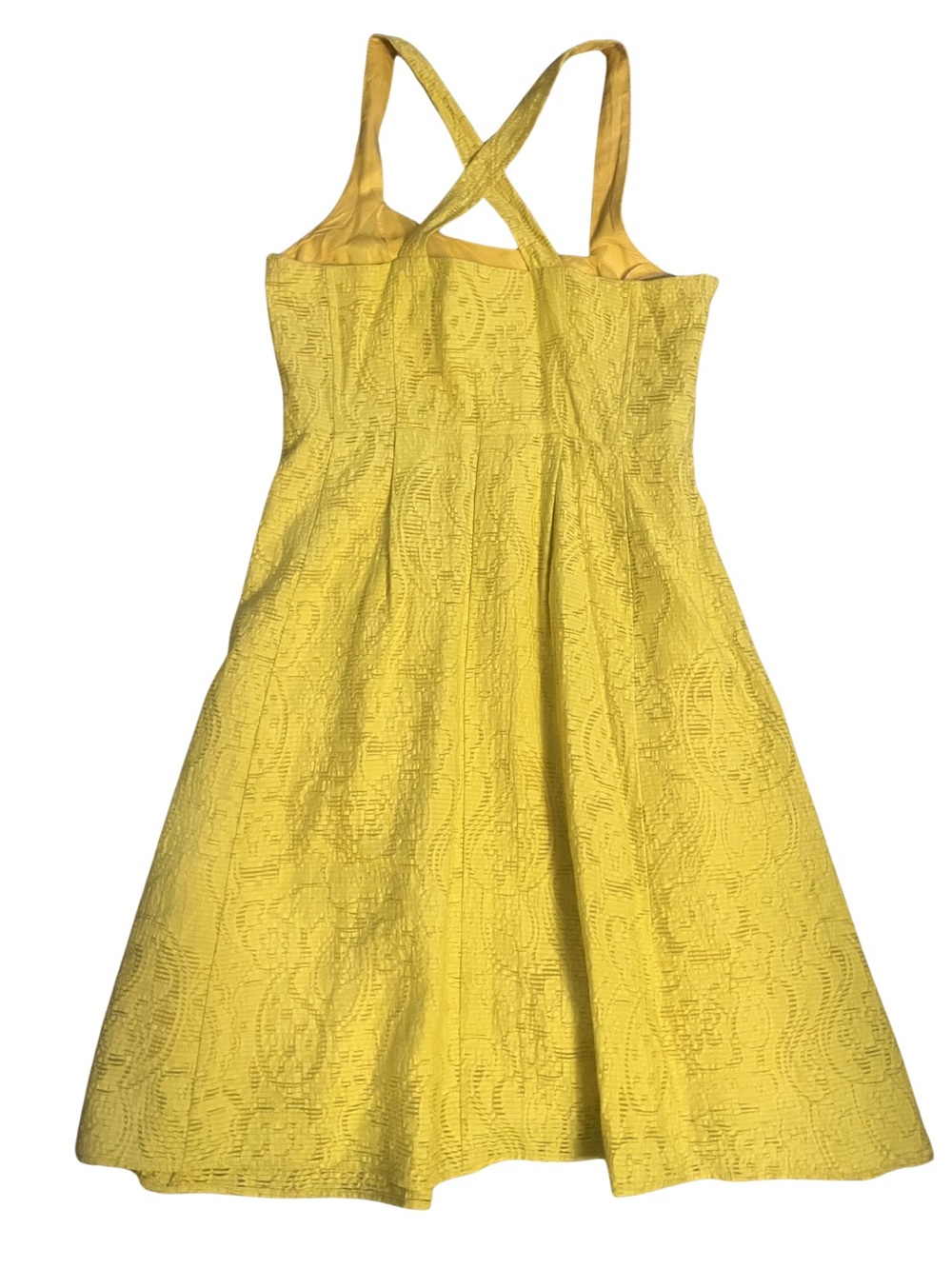 Vintage Nanette Lepore Canary Yellow Lace Lined Dress | Size 6 - Picture 2 of 6